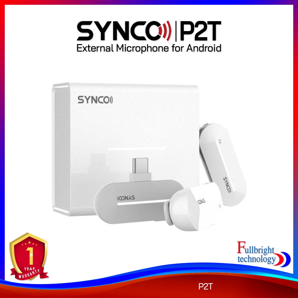 Synco P2T For Mobile Phones (USB-Type-C) ไมโครโฟนไร้สาย ตัวเชื่อมต่อแบบType-C รับประกันศูนย์ไทย
