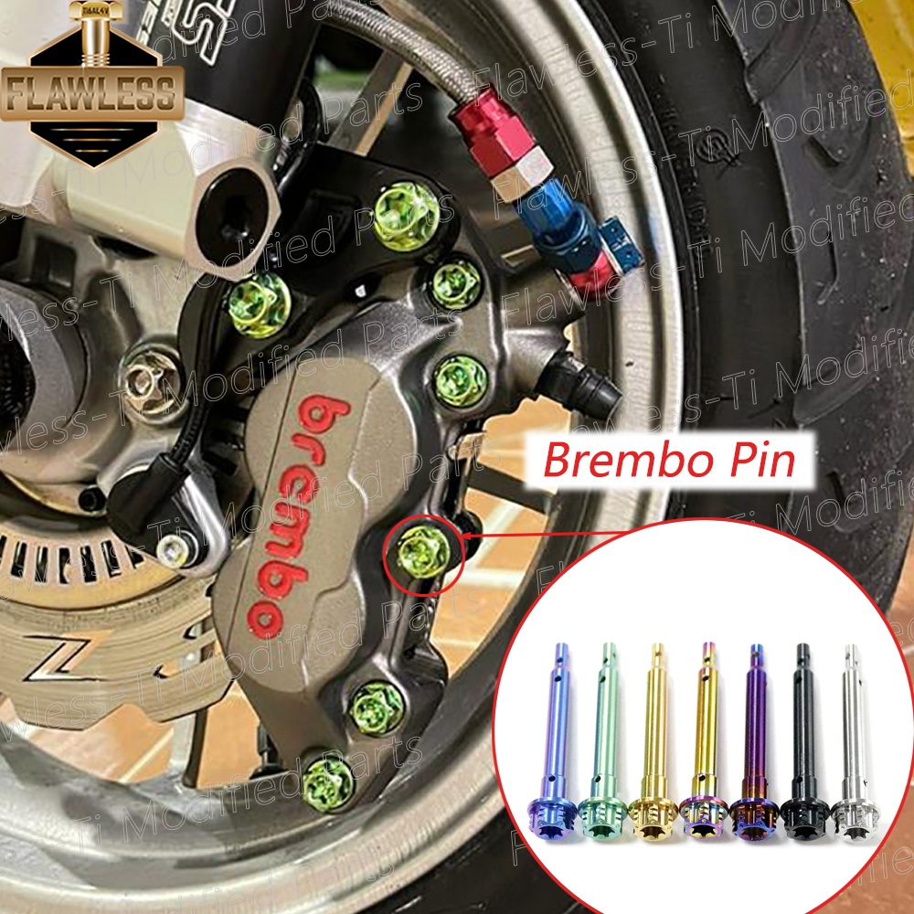 FLAWLESSTI Brembo 2 ลูกสูบ และ 4 ลูกสูบเบรคคาลิปเปอร์ไทเทเนียม Pin