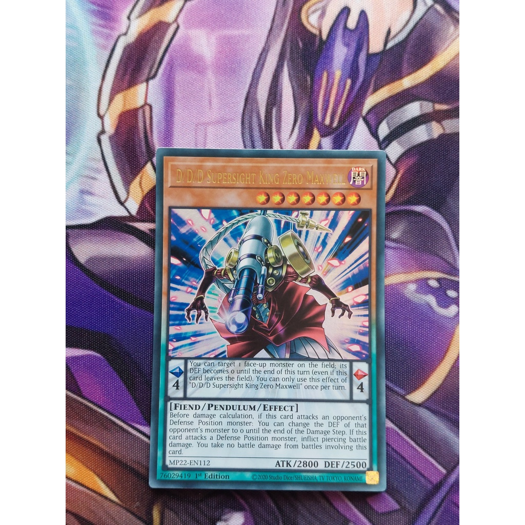 [ Do Lac Shop ] Yugioh Pen D/D/D Supersight King Zero Maxwell Card - MP22-EN112 - Ultra Rare