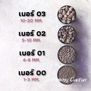 หินภูเขาไฟ ถุง 1 ลิตร เบอร์ 00 01 02 03 SSS หินรองก้อนกระถาง หินพัมมิส Pumice รองก้นกระถาง วัสดุปลูก