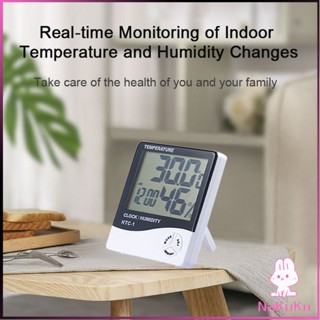 แบบดิจิตอล  LCD แบบดิจิตอล เครื่องวัดอุณหภูมิและความชื้น Digital Temperature Meter