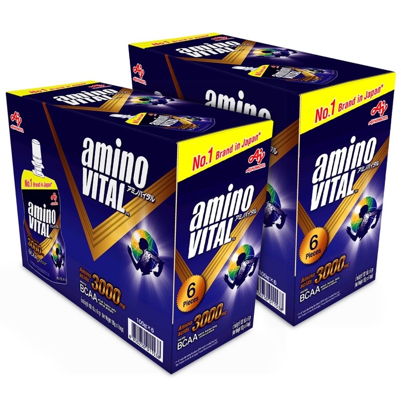 ซื้อ12ซอง(แพค6x2) ฟรีอีก3ซอง อะมิโน ไวทัล Amino Vital Ajinomoto เจลให้พลัง มีกรดอะมิโน 3,000 ม.ก.