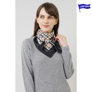 [ส่งตรงจากประเทศญี่ปุ่น] DAKS JAPAN Check Square Scarf ผ้าพันคอ ผ้าไหม 100% ผลิตในประเทศญี่ปุ่น