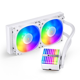 🌊JONSBO HXW-240 ARGB🌈White All-in-One Liquid Cooling System ชุดน้ำปิด 2ตอน