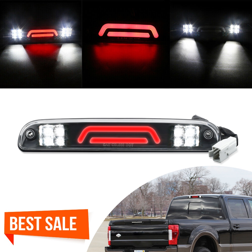 Super Bright LED Third 3rd Brake Light Black For Ford F-250 SD F-350 SD F-450 SD F-550 SD 1999-2016 