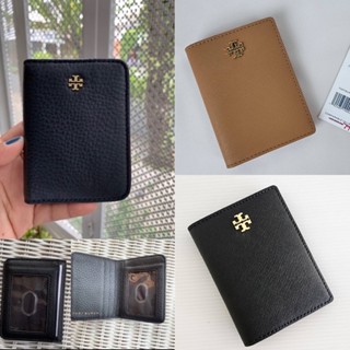 🎀 (สด-ผ่อน) กระเป๋าใส่บัตร สีดำ 31416 สีน้ำตาล 52906 Tory Bruch Emerson Foldable Leather Card Case #torywallet