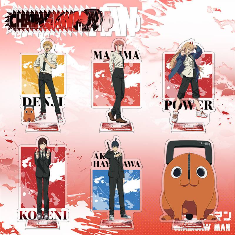 Lot De 6 Figurines Chainsaw Man - Denji, Power Et Autres - 12cm - PVC