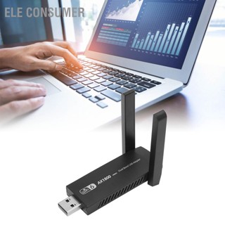 Ele อะแดปเตอร์การ์ดเครือข่าย Wifi 6 Usb3.0 2.4Ghz เป็น 5.0Ghz Ax1800Mbps Mu Mimo ปลั๊กแอนด์เพลย์ สําหรับคอมพิวเตอร์ เดสก์ท็อป แล็ปท็อป