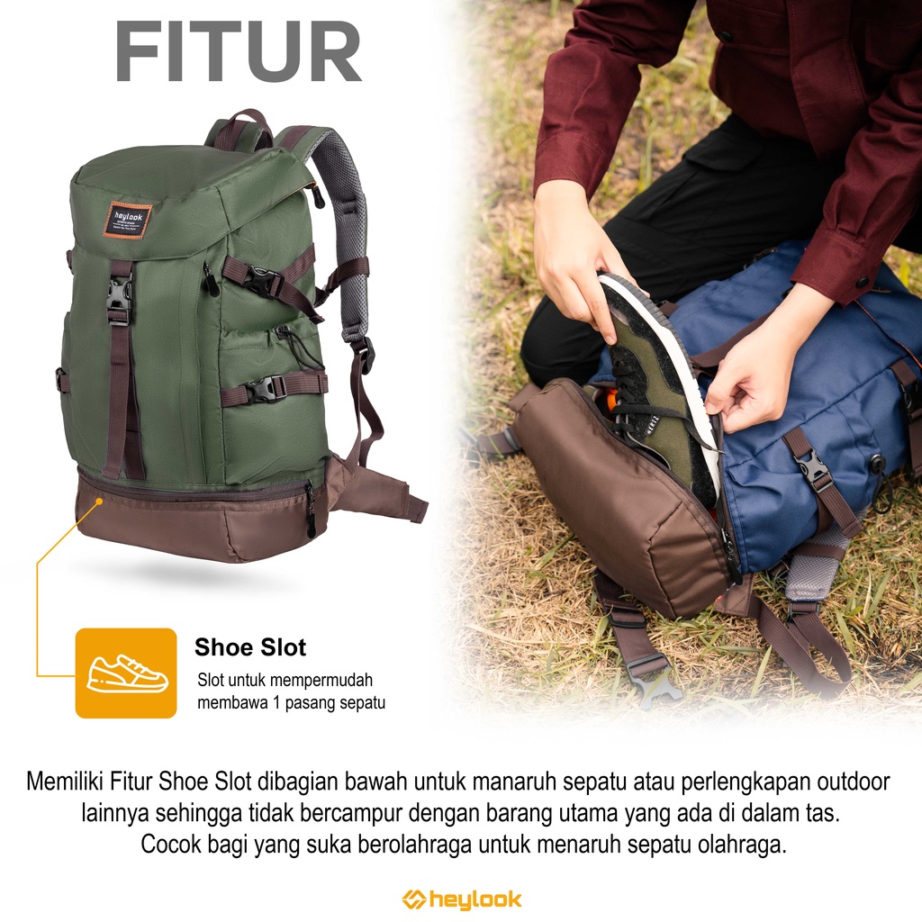 HEYLOOK Official WAREHOUSE - HAMERU กระเป๋าเป้ Carrier Hiking Camping Outdoor 40L