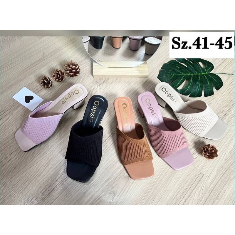 🇨🇷พร้อมส่ง รองเท้าผ้าร่องส้นสูง 2 นิ้ว  ( ไซส์ 41-45)