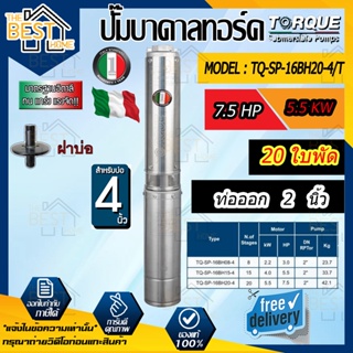 TORQUE tq-sp-16bh20-4/t ปั๊มบาดาลทอร์ค ชุด Submersible Pump