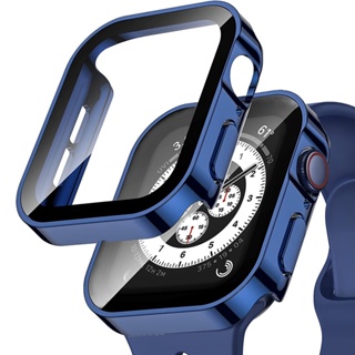 เคสกันน้ํา สําหรับ Apple Watch Series 8 7 6 5 4 SE เคสป้องกันหน้าจอ ขอบตรง กันชน เคส Apple Watch