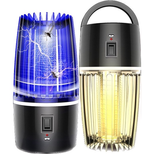 KN4 เครื่องดักยุง USB ไฟ LED แบตเตอรี่ในตัว ที่ดักยุงไฟฟ้า โคมไฟดักยุง เครื่องช็อตยุงมัลติฟังก์ชั่น