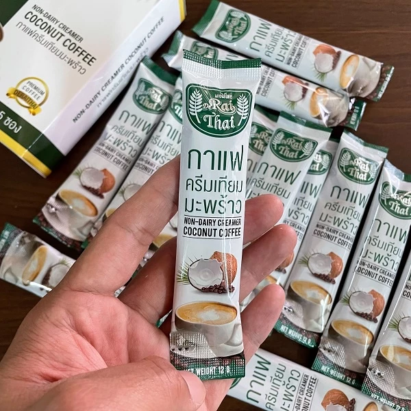 Raithai Coconut Coffee ไร่ไทย กาแฟครีมเทียมมะพร้าว ไขมันต่ำ คุมหิว อิ่มนาน ไม่มีน้ำตาล 1 กล่อง 15ซอง thumbnail 7
