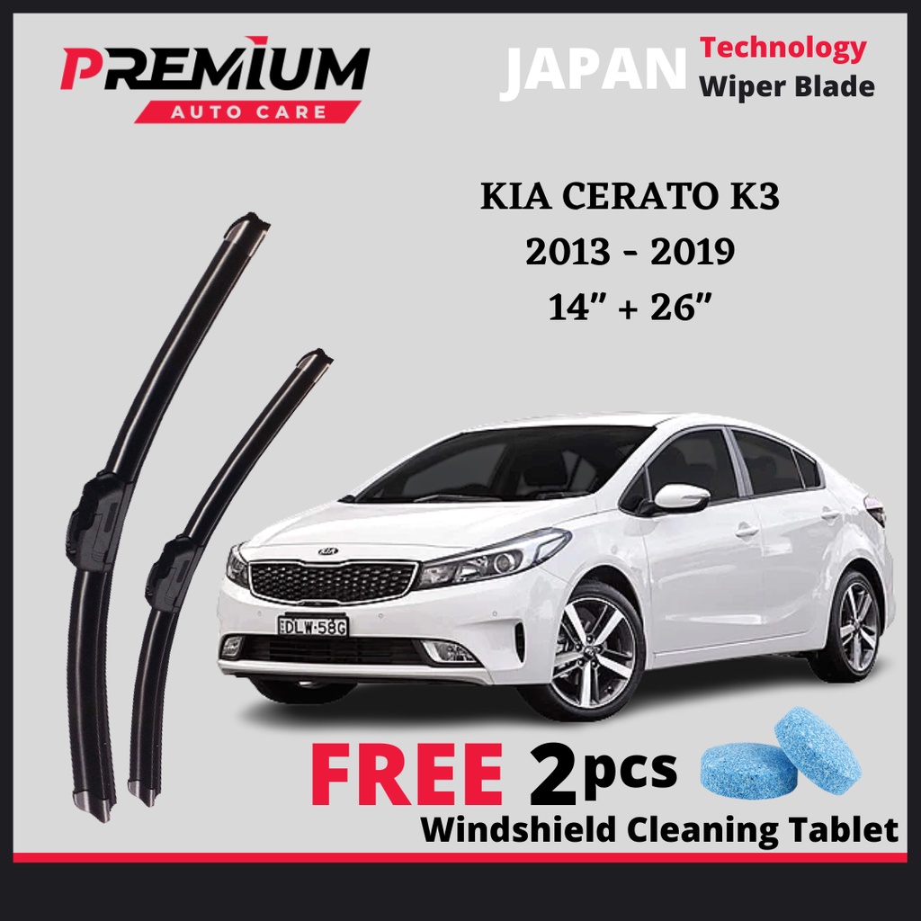 KIA CERATO K3 [2013-2019] PREMIUM RUBBER WIPER BLADE JAPAN TECHNOLOGY WIPER BLADE WINDSCREEN WIPER B
