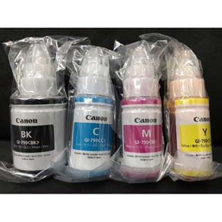 Canon GI-790 หมึกแท้​(No Box)​ ของแท้ 100% **ไม่มีกล่อง** 1ชุด BK/C/M/Y​（เปิดบิลเงินสดได้）