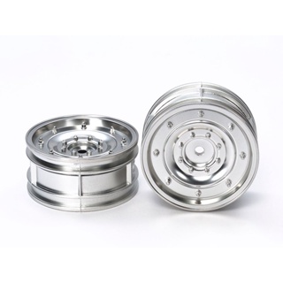 [ชุดแต่งรถบังคับ] TAMIYA 54737 OP.1737 Matte Plated Silver Dish Wheels (26mm Width, Offset +4) ชุดแต่งทามิย่าแท้ rc