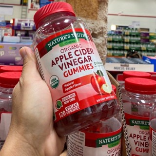 120กัมมี่ Natures Truth Organic Apple Cider Vinegar 500mg  60 gummies กัมมี่ แอปเปิ้ล ไซเดอร์ ออร์แกนิก ตัวช่วยลดพุง