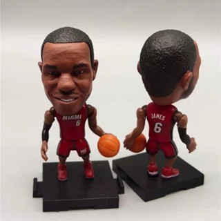 Nba ตุ๊กตาบาสเก็ตบอล Miami Heat Player 6 Lebron james ความสูง 7 ซม. สีแดง