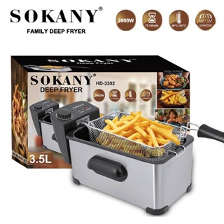 SOKANY หม้อทอดไฟฟ้า 3.5L(เตาทอดคู่ เตาทอดไฟฟ้า เพื่อการพาณิชย์ เตาทอด หม้อทอด)Commercial deep fryer