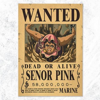 ใหม่ โปสเตอร์ One Piece SENOR PINK One Piece ขนาด A3 28.5x42 ซม.