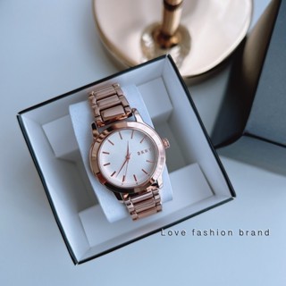 👑ผ่อน0%~แท้100%👑 นาฬิกาข้อมือ Tompkins Silver Pearlized Dial Rose Gold-tone Ladies Watch NY2210