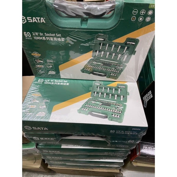 SATA 09004 3/8DR 6pt SOCKET SET 60 ชิ้น