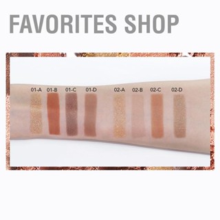 Favorites Shop พาเลทอายแชโดว์ เนื้อแมตต์ กลิตเตอร์ ติดทนนาน 4 สี สําหรับผู้หญิง