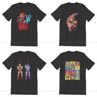 เสื้อยืดวินเทจ He-Man และปรมาจารย์แห่งจักรวาล Gorpo Tshirt กราฟิกผู้ชายวินเทจพังก์ฤดูร้อนเสื้อผ้าผู้ชายผ้าฝ้ายฮาราจูกุ T