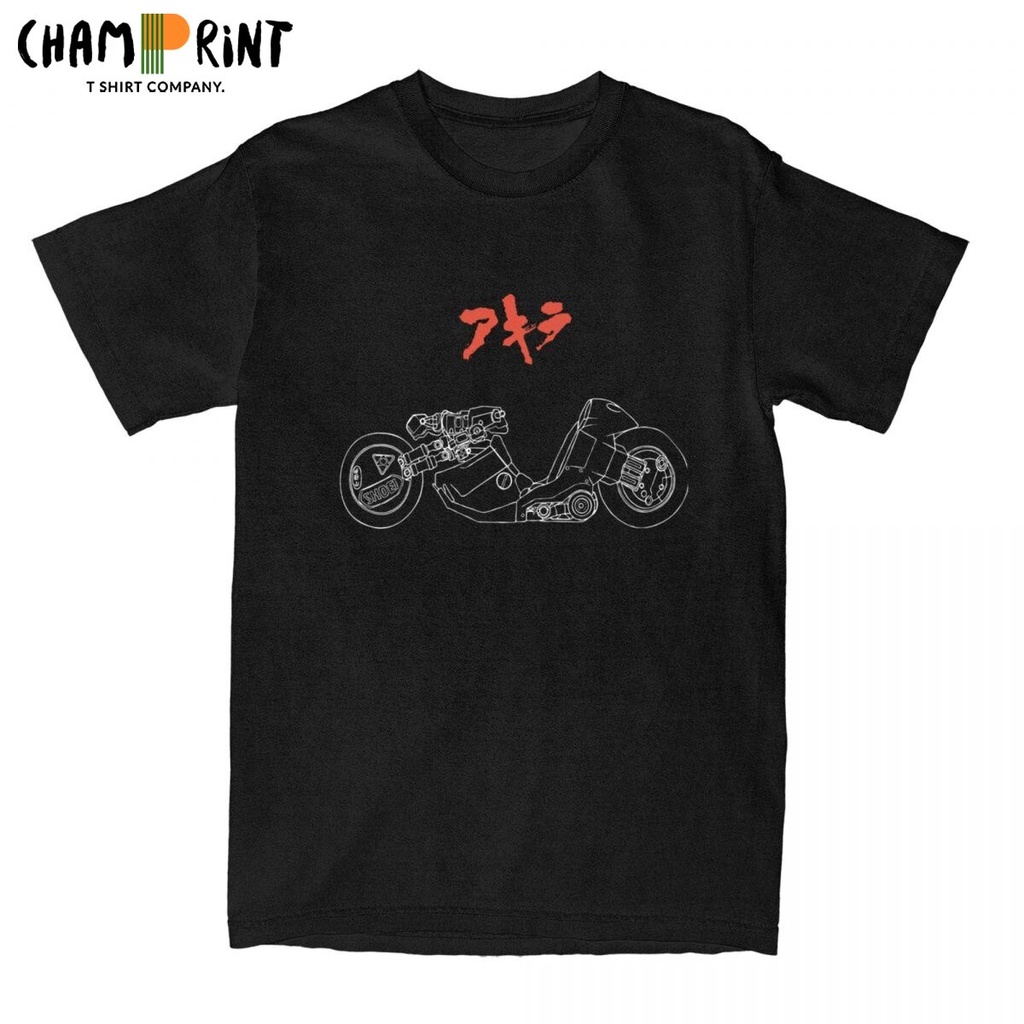 เสื้อยืดน่ารักๆ Leisure Akira Bike Anime T-shirt Voor Mannen Ronde Hals 100% Katoen T Shirts Neo Tok