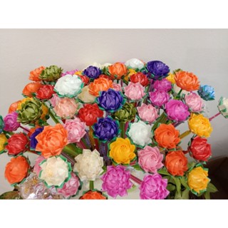 ไม้เสียบธนบัตร ไม้เสียบกฐิน ตกแต่งดอกไม้ ขนาด 15 นิ้ว คละแบบ…