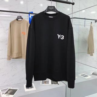 Y-3 Yohji Yamamoto เสื้อกันหนาว คอกลม แขนยาว พิมพ์ลายตัวอักษร Y-3 สําหรับผู้ชาย และผู้หญิง