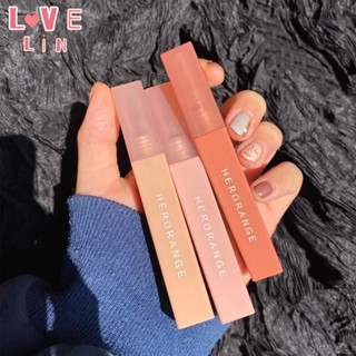 【Lovelin】HERORANGE ลิปสติก ลิปโคลน เนื้อแมตต์ สีขาว เครื่องสําอางแต่งหน้า