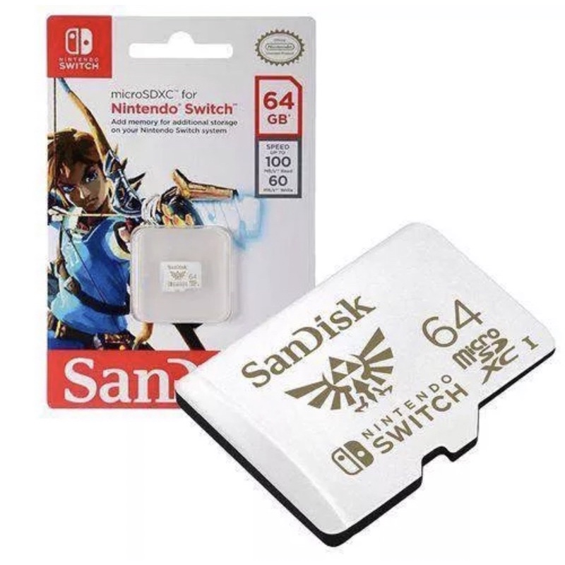 sandisk  zelda for nintendo switch 64 GB มือสอง