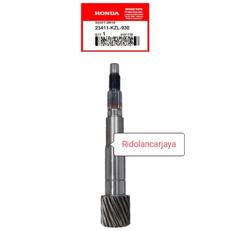 GEAR AS PULLY SHAFT DRIVE BEAT FI ESP 23411-KZL-930 ORIGINAL HONDA AHM