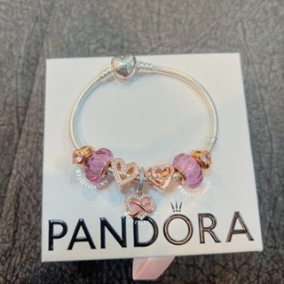 NEW pandoraทั้งเซตสีโรส