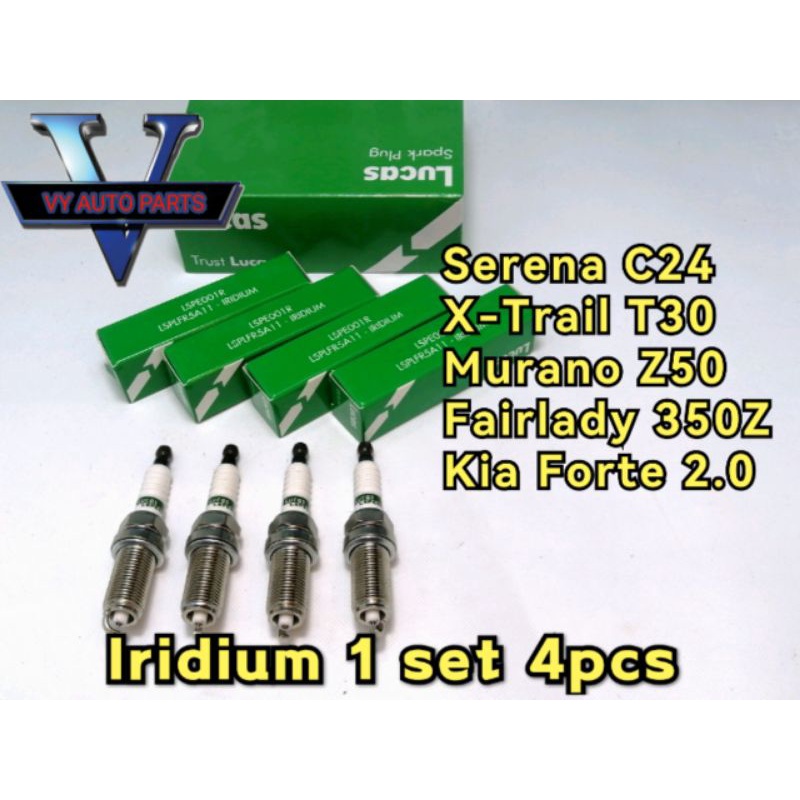 หัวเทียนอิริเดียม X-Trail T30 Serena C24 Murano Z50 Fairlady 350Z Kia Forte 2.0 LFR5A-11