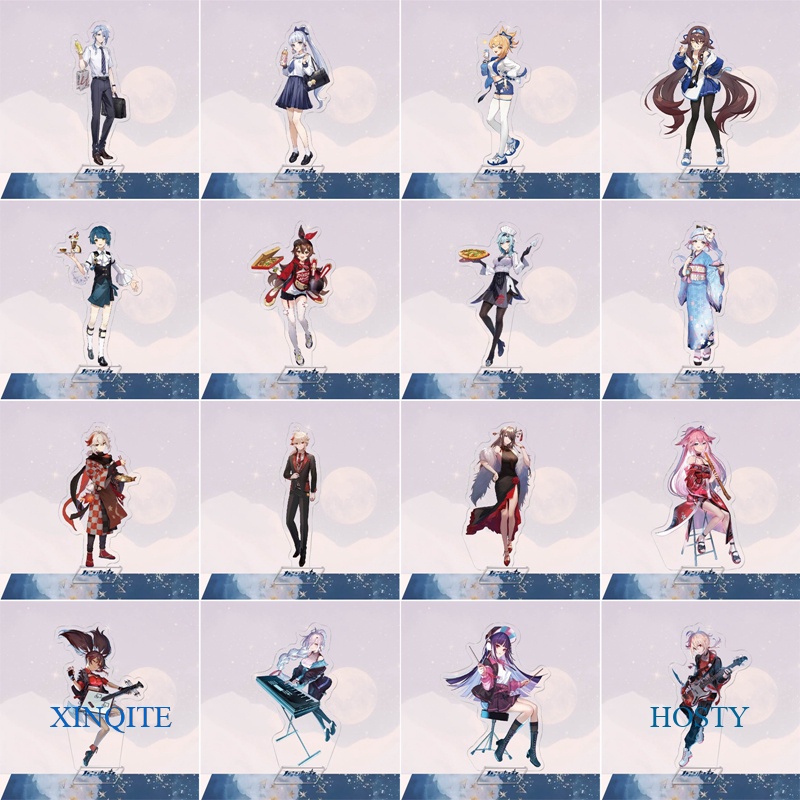 XINQITE Genshin Impact อะนิเมะรูปอะคริลิคของเล่น Hutao Xiao Yae Miko Kazuha Ayaka Action Figure ตกแต