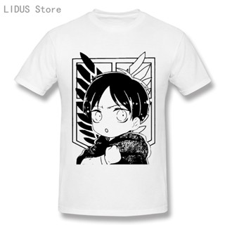 เสื้อ ยืด ผู้ชาย ไททัน Shingeki no Kyojini อะนิเมะบุรุษเสื้อยืดที่มีคุณภาพสูงสุดแขนสั้นผ้าฝ้ายคอกลมเสื้อยืดที