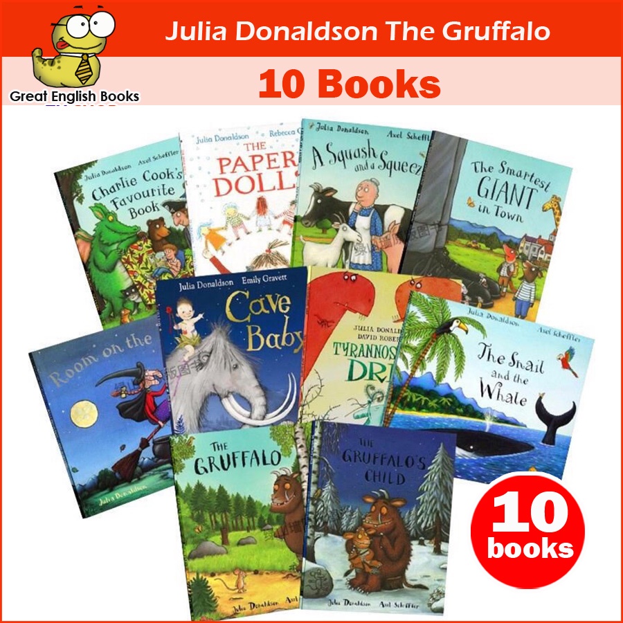 (*ได้coinคืน10%*) Julia Donaldson The Gruffalo 10 เล่ม ชุดนิทานสุดฮิต หนังสือภาษาอังกฤษ การ์ตูน เด็ก