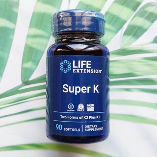 Super K 90 Softgels (Life Extension®) ดูแลกระดูก กระดูกพรุน และช่วยระะบบหลอดเลือด K-2 Promotes Arterial Health &amp; Health