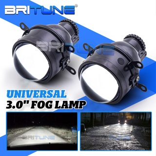 Britune ไฟตัดหมอก PTF เลนส์รถยนต์ โปรเจคเตอร์ สองซีนอน 3.0 นิ้ว D2H D2S H11 HID LED Retrofit