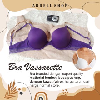 Cv VASSARETTE BRA เสื้อชั้นในสตรี ลวดธรรมดา คัพสีน้ําตาล 34B 34C 38C 16345 BT