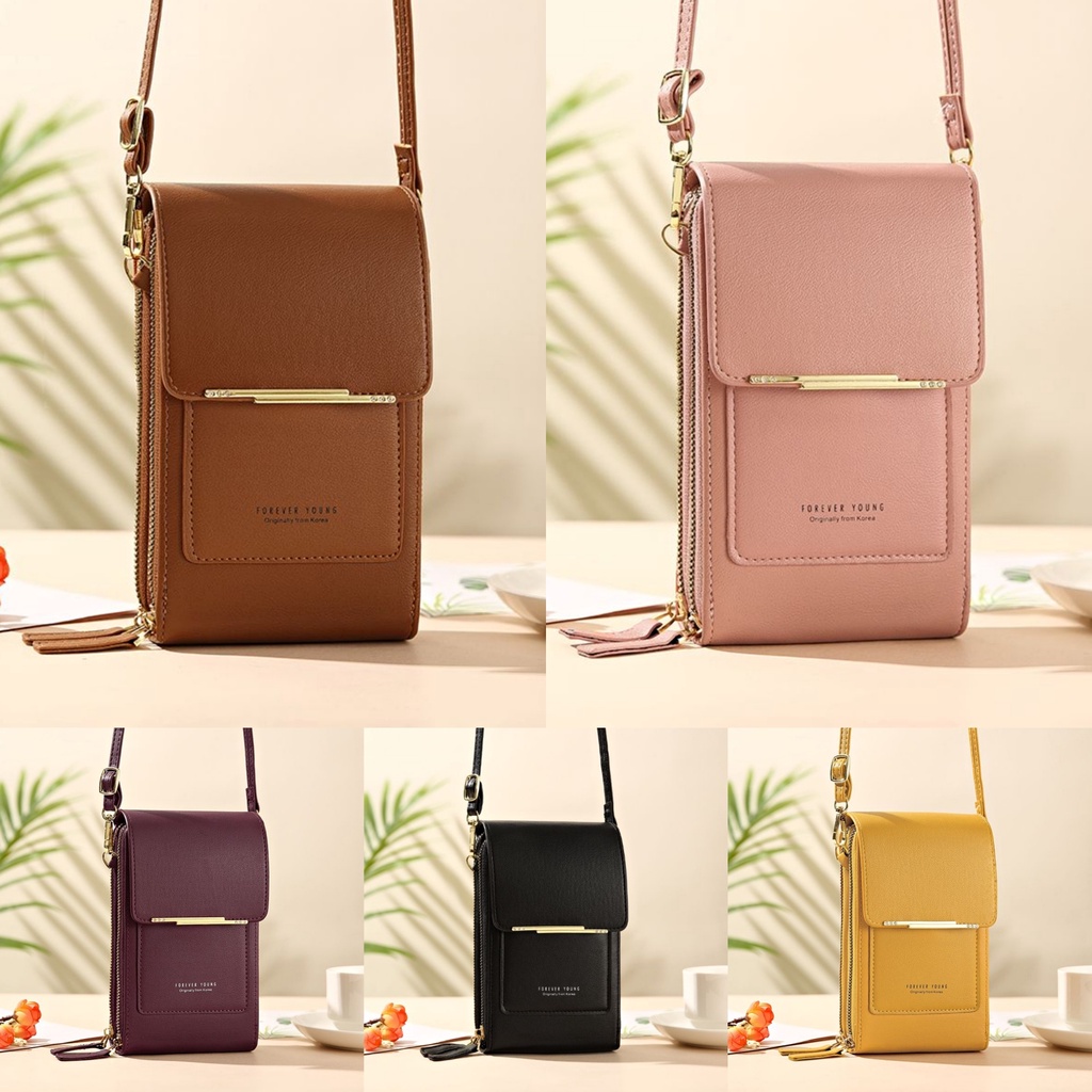 กระเป๋าสตางค์สะพายข้างผู้หญิง ใส่โทรศัพท์ได้ T64