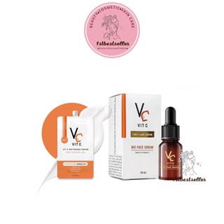 แหล่งขายและราคาน้องฉัตร VC Vit C Whitening Cream / VIT C BIO FACE SERUMอาจถูกใจคุณ