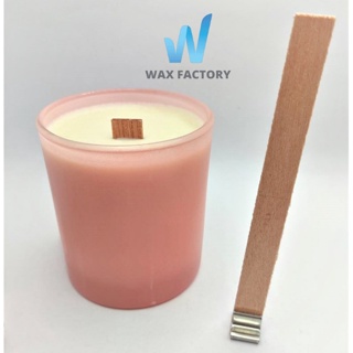 ไส้เทียนไม้พร้อมชุดฐานรอง Wooden Wick set 10 ชิ้น มี 2 ขนาด ยาว 13 cm/15 cm