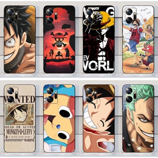 (ซีรีส์อนิเมะ One Piece Luffy) สําหรับ Infinix Zero 20 เคสสีดํา นิ่ม TPU ฝาครอบป้องกันเต็มรูปแบบ