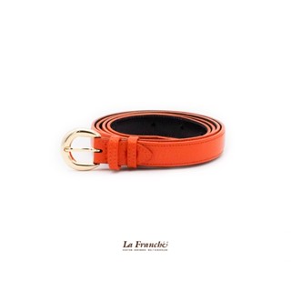 La Franche - Lady set เข็มขัดหนังวัวแท้ พร้อมหัวเข็มขัดทองชุบ #7L0020