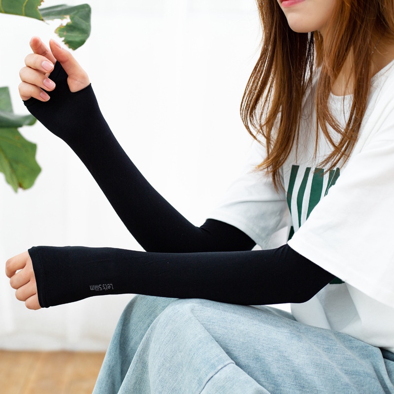 ปลอกแขนกันแดด บางเบา ติดแอร์UV ของแท้ ขนาด Free size เหมาะทั้งผู้ชาย และผู้หญิง