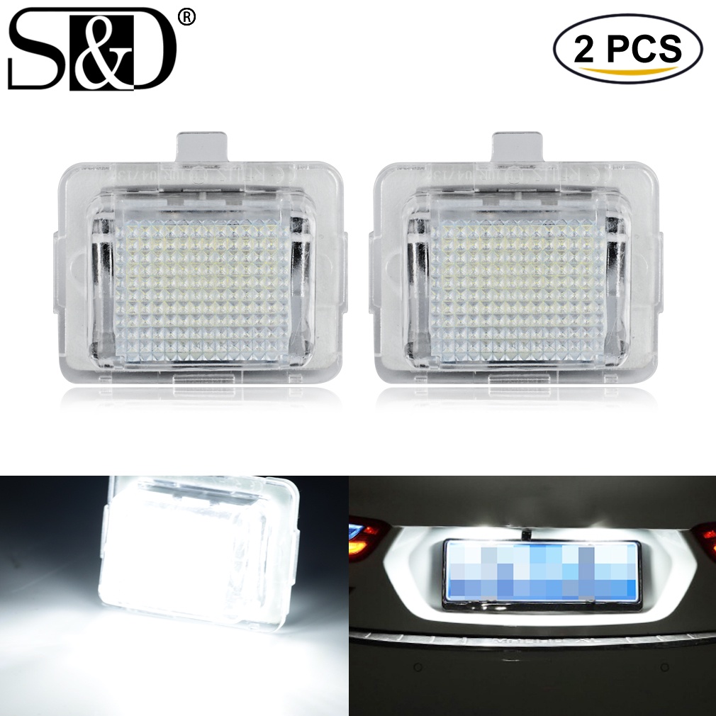 หลอดไฟ LED ติดป้ายทะเบียนรถยนต์ 6000K 12V สําหรับ Mercedes-Benz W204 W204 5D W212 W216 W221